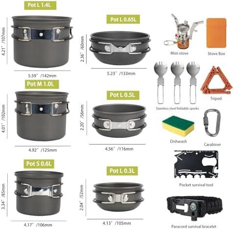 Let’s Elevate Our Outdoor Feasts: A Review of Our 17-Piece camping Cookware!