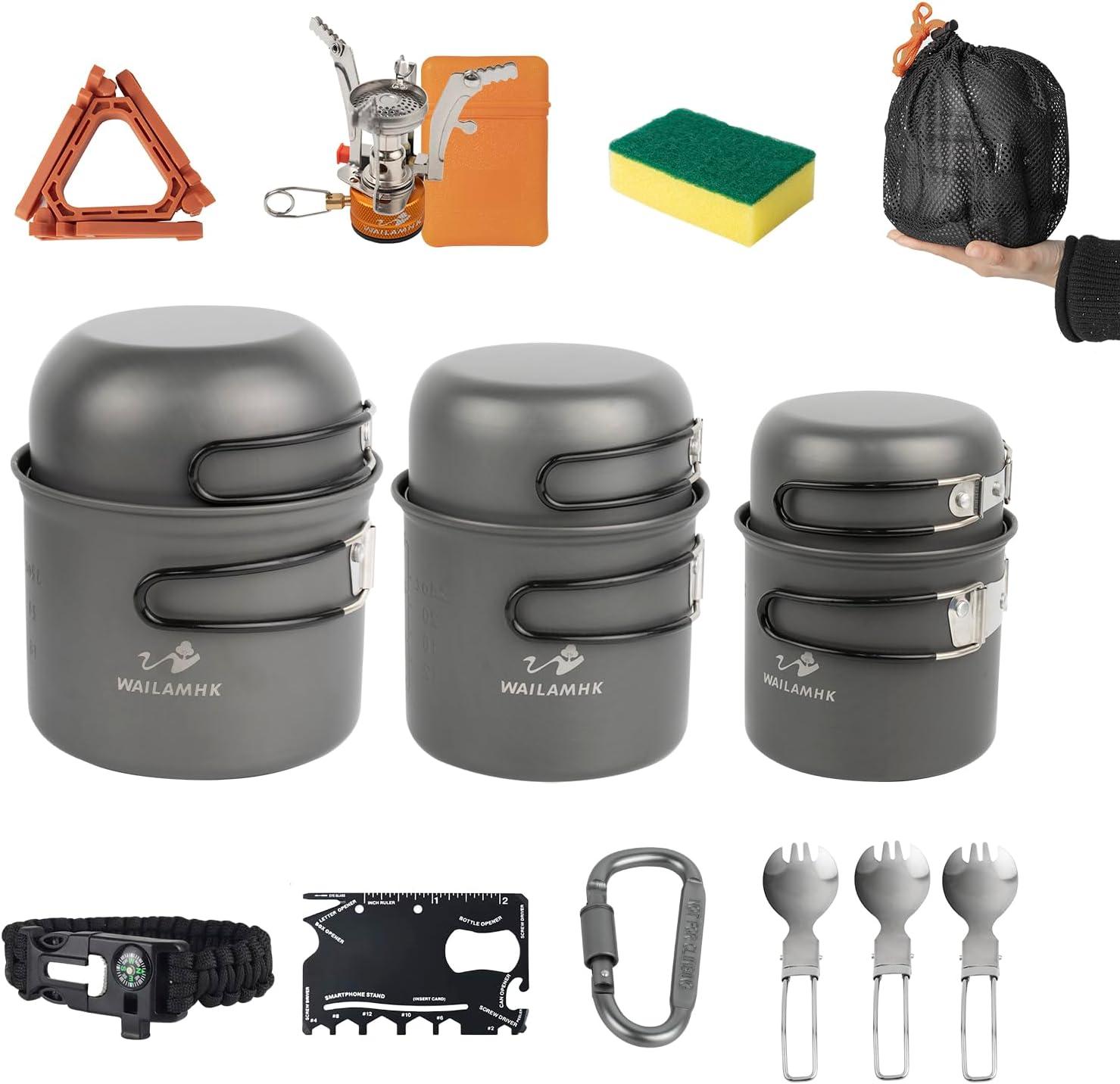 Let’s Elevate Our Outdoor Feasts: A Review of Our 17-Piece Camping Cookware!